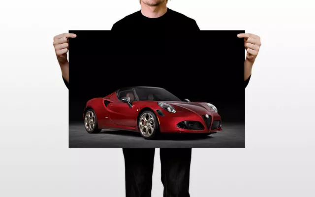 Alfa Romeo 4C Spider 33 Stradale Tributo Wall Indoor Decor - POSTER 20x30 3