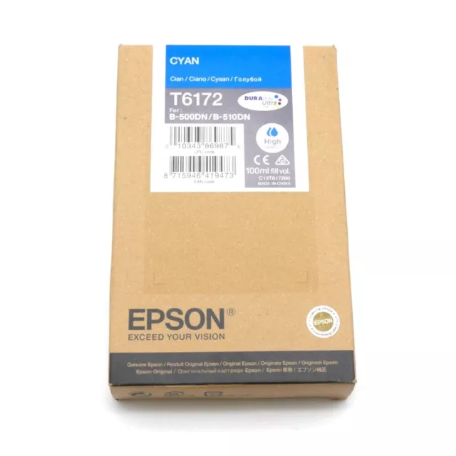 Original Epson Encre Cartouche T6172 Cyan pour B 500 510 OEM Ag
