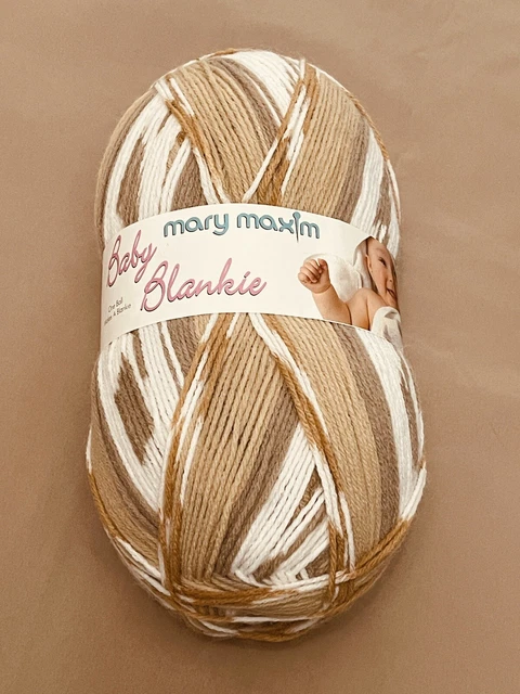 Bola de hilo en blanco para bebé Mary Maxim pavo 10,5 oz 100% acrílico nueva