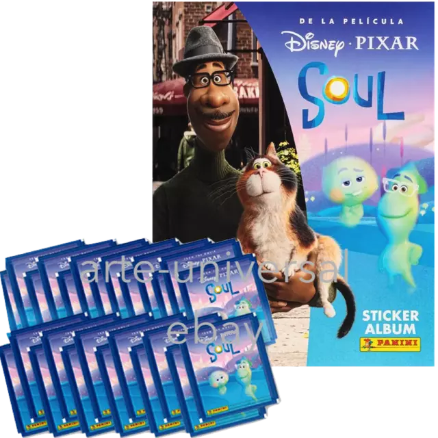 ALBUM + 50 PACKS Stickers Cards Disney Pixar SOUL 2021 PANINI Sticker Collection