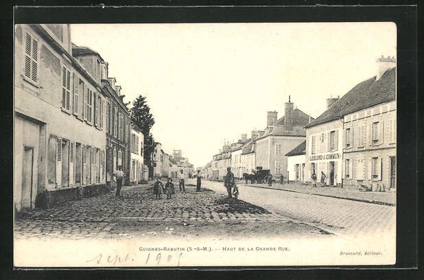 CPA Guignes-Rabutin, Haut de la Grande Rue