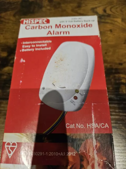 Hispec carbon monoxide alarm detector With Battery Backup