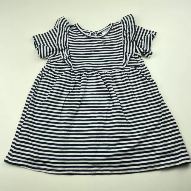 Girls size 1, Target, navy stripe cotton dress, EUC