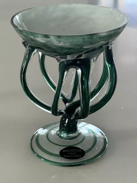 Macocha Vintage Art Glass Made In Poland 5” Tall