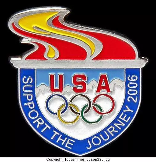 Olympic Pins 2006 Torino Turin Italy Team Usa Torch Noc