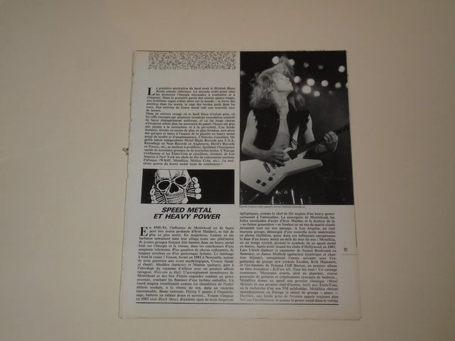 Mamas Boys Metallica Quiet Riot Accept Ratt Queensryche clippings France