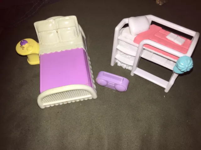 Vintage Fisher Price Sweet Streets Beach House Accessories Furniture Bed Stereo Vintage Fisher Price Sweet Streets Beach House Accessories Furniture Bed Stereo