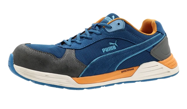 PUMA N1262* Mens Blue Safety Frontside Low EH Work Shoes Size 12