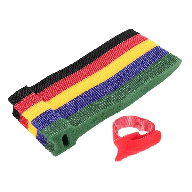 50pcs Reusable Color Mixing Cable Cable Binder Hook Loops B X2Z2