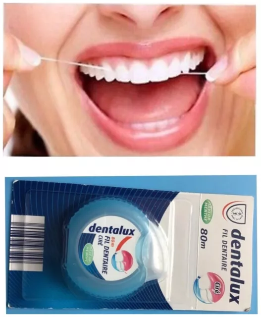 Fil DENTAIRE CIRE DENT HYGIENE BUCCALE  ( UNE BOÎTE 80 M  ) - DENTALUX  NEUF