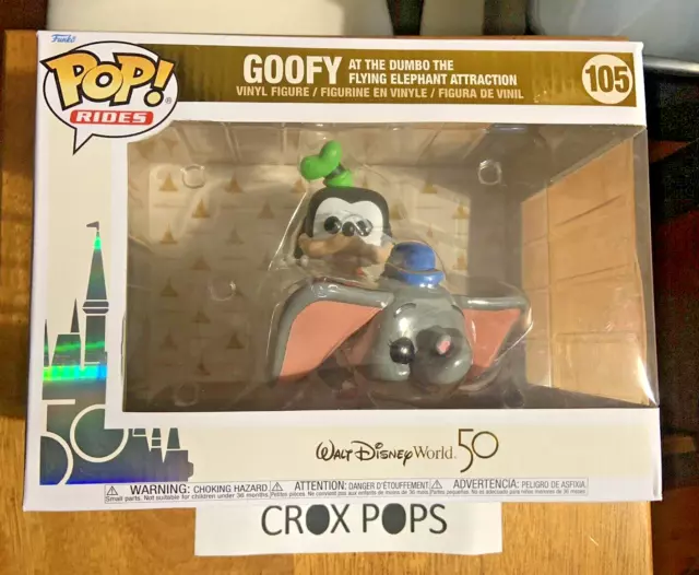 Goofy on Flying Dumbo 105 Disney DELUXE Funko Pop Vinyl New in Box