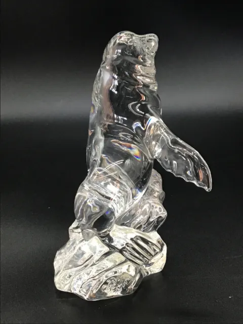 Princess House Wonders Of The Wild 24% Lead Crystal Seal Lion Figurine Germany