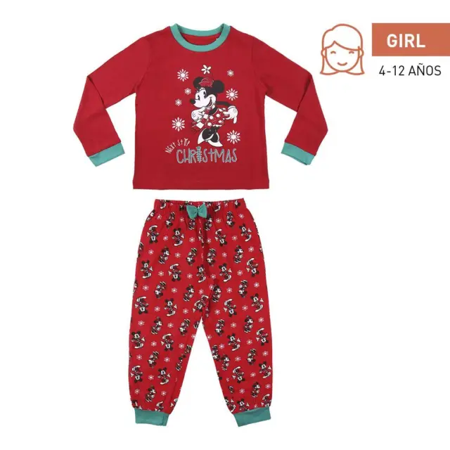 Pigiama Minnie Natale 2022 Edizione Limitata Disney Jersey Kids Bimba Originale