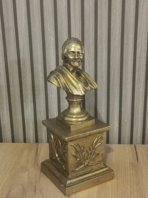 SUPERBE et rare Buste Voltaire En Bronze Doré