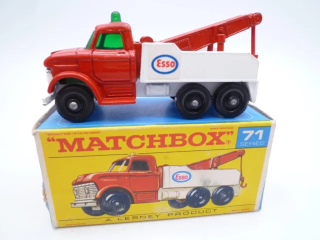 VINTAGE MATCHBOX LESNEY No.71c FORD HEAVY WRECK TRUCK IN ORIGINAL BOX 1969
