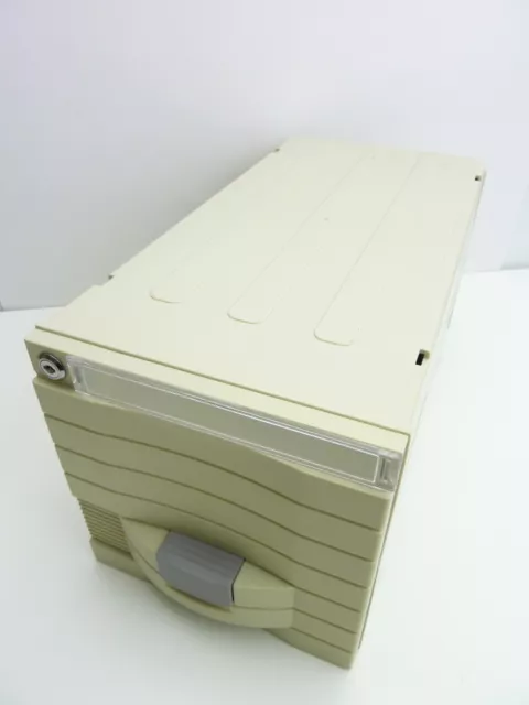 Vintage Exponent CD-ROM CD Media Storage Organizer Drawer Box with Key