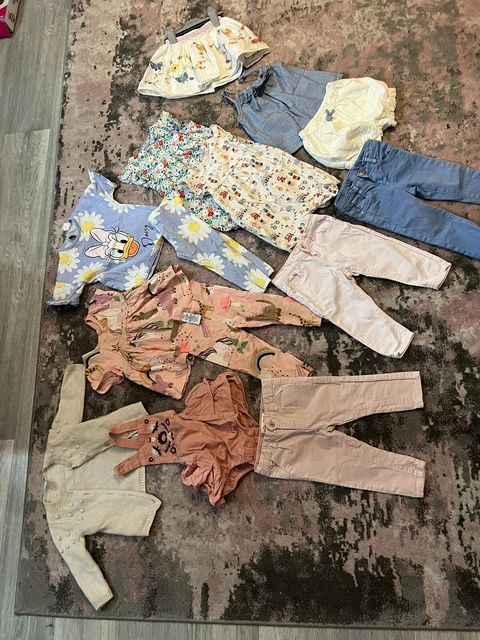 bambina 9-12 mesi pacchetto vestiti zara next zip zap estate