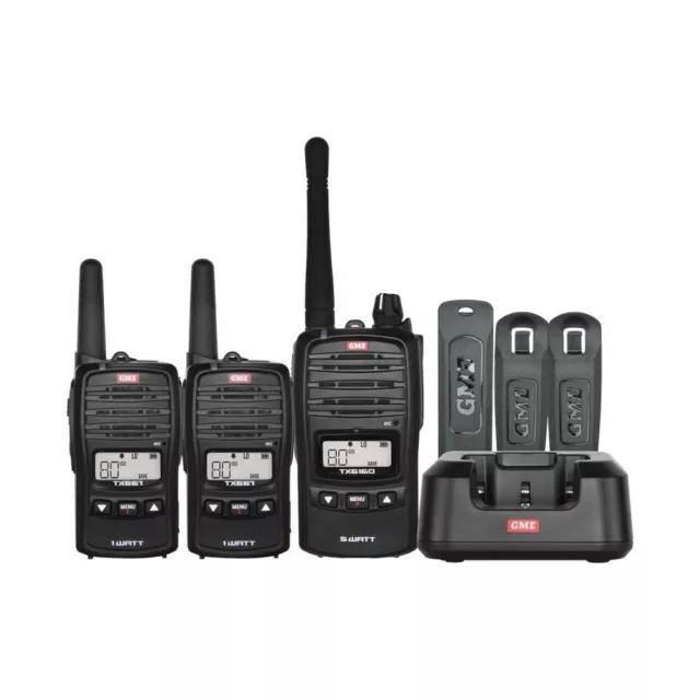 GME TX6160XFP 5W/1W IP67 Handheld UHF CB Radio Family Pack TX6160X