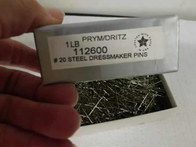 Dritz Dressmaker Pins Size 20 Nickle Plated Steel - 1 1/4 - 350 Ct