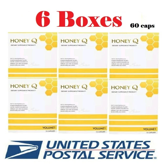 x6 Honey Q Detox Suplemento de Control de Peso Bloque de Quemaduras Forma de Ruptura Q2