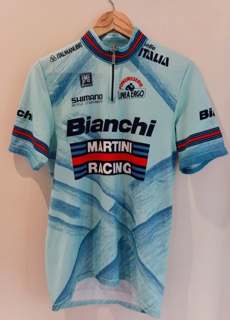 Vintage Original Santini Bianchi Martini Cycling Jersey. Eroica