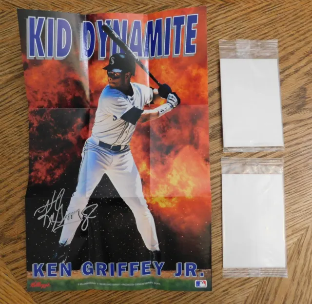Vintage 1993 Kelloggs Ken Griffey Jr. Kid Dynamite Mini Poster