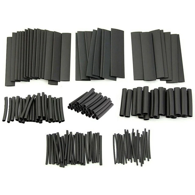 127 pz assortimento tubi termoretraibili colla nera dimensioni assortite resiste