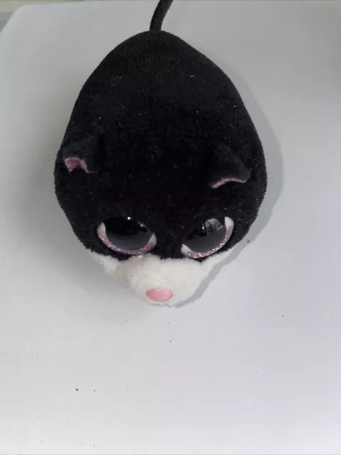 Ty Beanie Boos Teeny Tys 4" black cat cara Cat