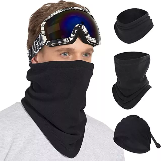 Thermal Fleece Snood Neck Warmer Cycling Scarf Warm Winter Ski For Men Women UK