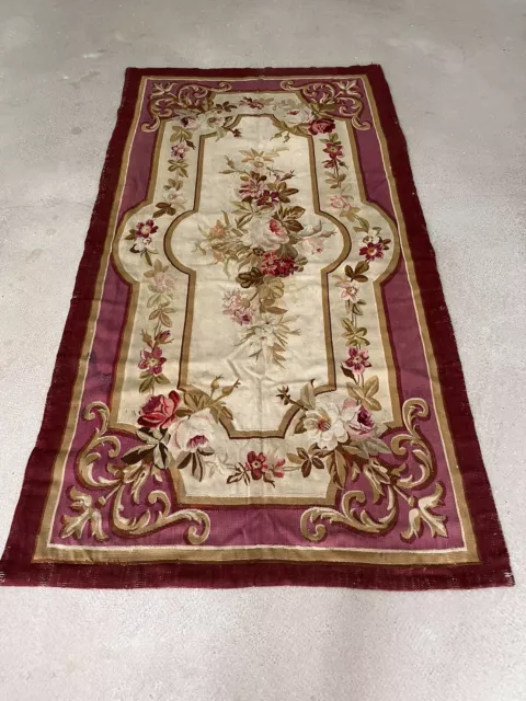 Genuine, Rare Antique 19th Century French Aubusson Carpet or Rug.