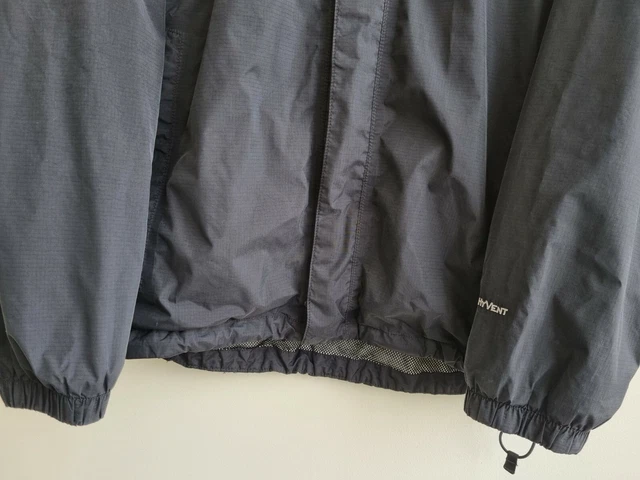 The North Face HyVent fine mens Waterproof Hooded jacket,good cond.size M/L Wor. 3