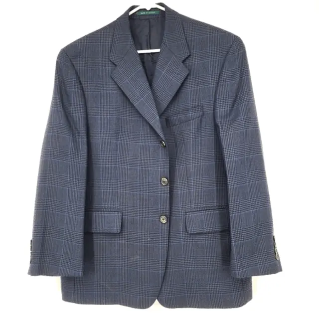 Ralph Lauren mens blue pin strip Wool Blazer Size 42s