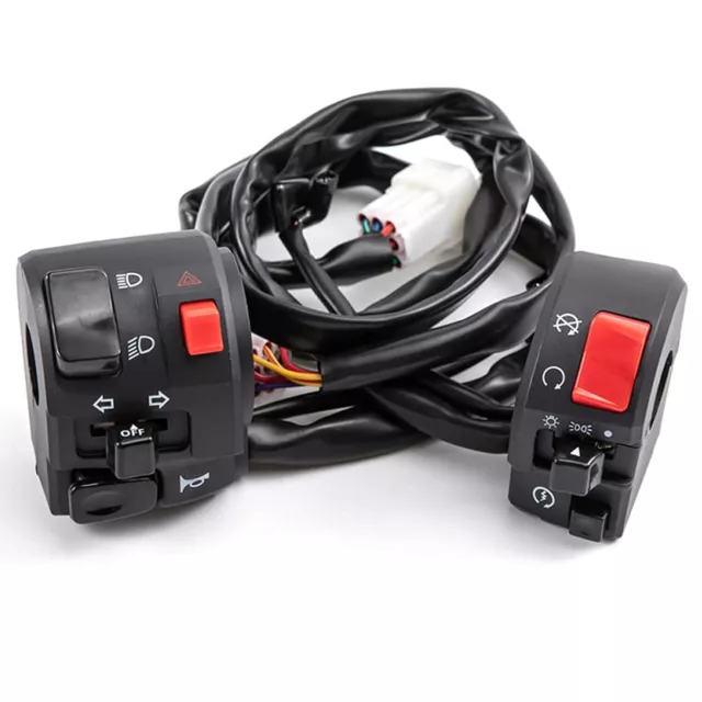 Motorcycle 7/8" Handlebar Horn Button Turn Signal Fog Light Controller Switch