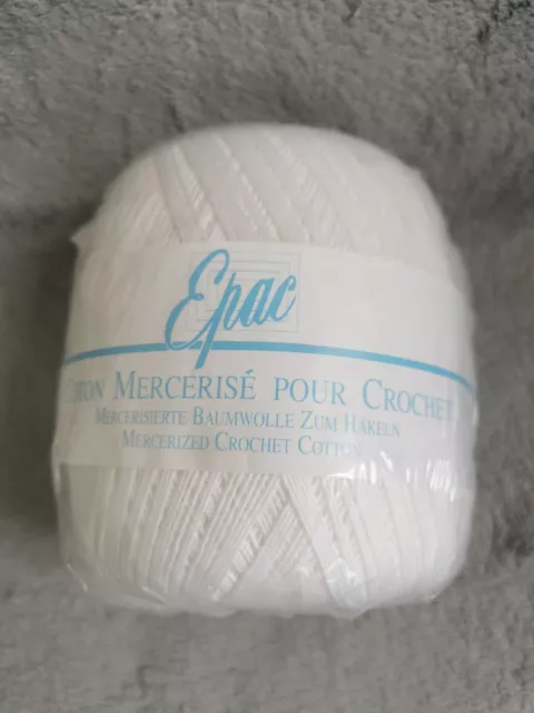 1 PELOTE DE Coton Mercerisé Epac Blanc EUR 2,00 - PicClick FR