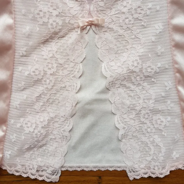 Vintage Peachy Pink Half Slip With Lace, Size 16 Vintage (12 Modern)