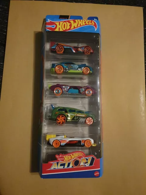 Mattel HTV45 Hot Wheels Action 5er Auto Set NEU & OVP