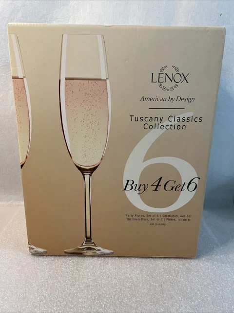 Lenox Tuscany Classics Collection Set of 6 Party Flutes