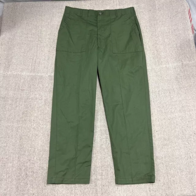 Vintage OG 507 Pants Mens 36x31 Green 1980s US Army Trousers