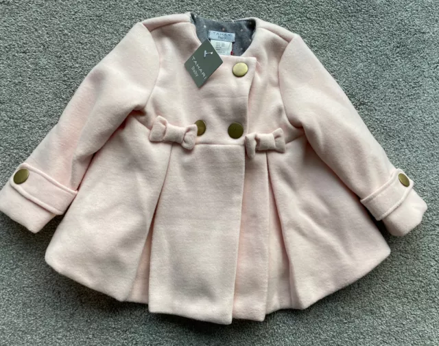 Tahari Baby Girls Smart Soft & Warm Pink Coat BNWT Age 6-9 Months