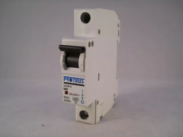 Proteus MCB 40 Amp Single Pole Circuit Breaker B40 Type B 40A 640BW 3