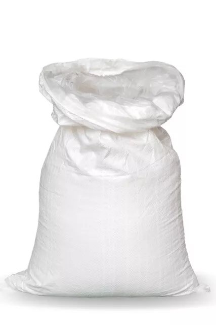 Pack of 100 - 41 x 65 cm White Liner Woven Polypropylene / Feedbags Sacks