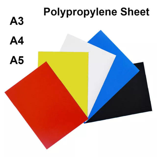 A2 Coloured Polypropylene Plastic Sheet 0.5mm Model Making, Arts & Crafts