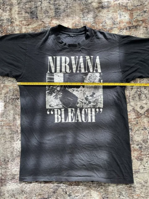 Vintage 89/90s Nirvana “Bleach” Era Sub Pop Records Kurt Cobain Band Shirt Rare 3