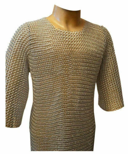 Chemise De Mailles Médiévale En Aluminium - Taille Medium, Armure Cotte De Mailles, Anneaux Boulonnés