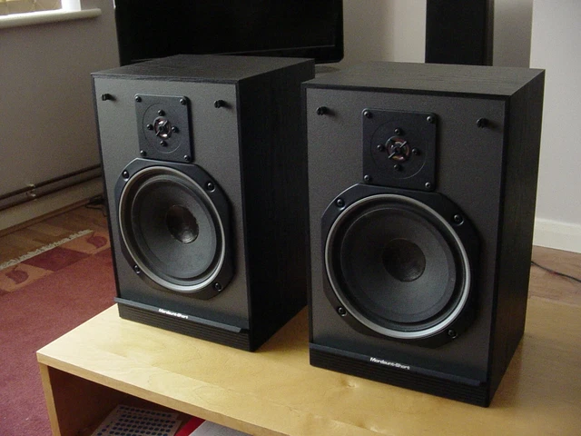 MORDAUNT SHORT MS25TI Bookshelf Speakers Black Ash £25.00