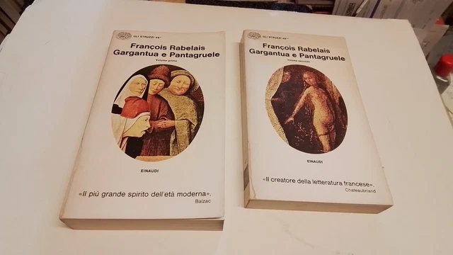 GARGANTUA E PANTAGRUELE 2 VOLL. RABELAIS, EINAUDI, Gli Struzzi 1973, 25g25 GARGANTUA E PANTAGRUELE 2 VOLL. RABELAIS, EINAUDI, Gli Struzzi 1973, 25g25