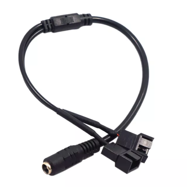 Copper DC 5521 to 4Pin PWM 4Pin Computer PC Fan Power Swith Adapter Cable 12-yy