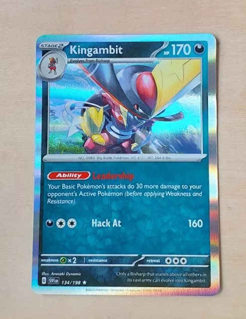 HOLO Kingambit 134/198 NM / M - Scarlet Violet Pokemon Card $2 Combined  Shipping