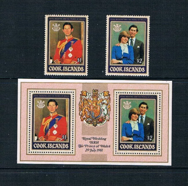 Cook Est 1981 Mariage Royal - Charles & Diana - Sc 659-660a [ Sg 812-MS814] MNH