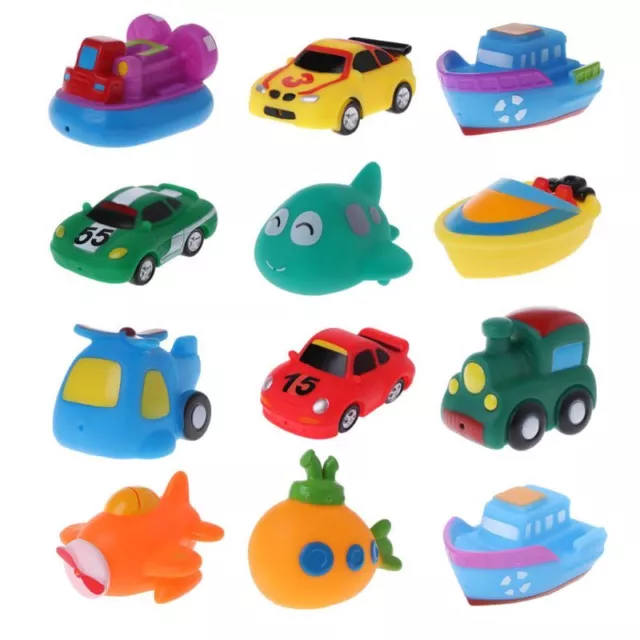 Baby Bath Toy for Kids Cute Rubber Car Squeaky Water Fun Play Bathroom Float Toy